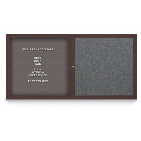United Visual Products Corkboard, Dark Spruce/Black, 72"x48" UV434HPLUS-BLACK-DRKSPR